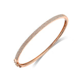 Shy Creation Diamond Bangle-Shy Creation Diamond Bangle - SC55002257ZS - Shy Creation Diamond Bangle in 14 karat rose gold with diamonds totaling 0.52 carats.