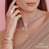 Shy Creation Diamond Bezel Necklace-Shy Creation Diamond Bezel Necklace - SC55021358Z15