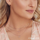 Shy Creation Diamond Clover Necklace-Shy Creation Diamond Clover Necklace - SC55019619 - Shy Creation Diamond Clover Necklace in 14 karat rose gold totaling 0.08 carats.