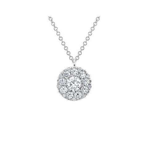 Shy Creation Diamond Cluster Necklace-Shy Creation Diamond Cluster Necklace - SC22008049