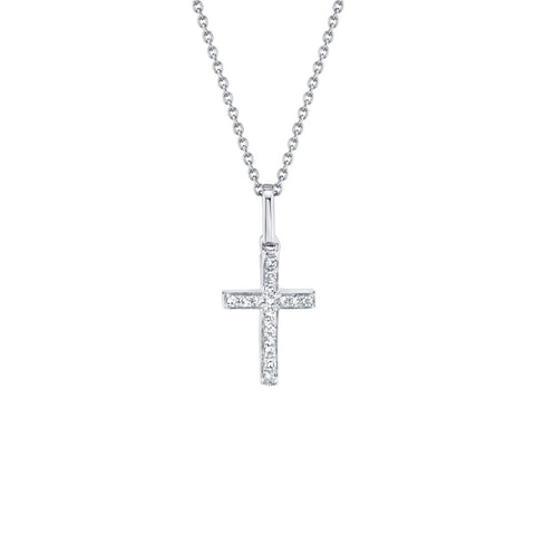 Shy Creation Diamond Cross Necklace-Shy Creation Diamond Cross Necklace - SC22002782AC