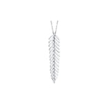 Shy Creation Diamond Feather Necklace-Shy Creation Diamond Feather Necklace - SC55006044