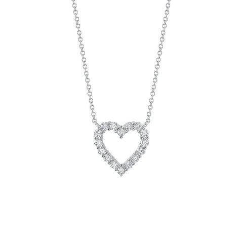 Shy Creation Diamond Open Heart Necklace-Shy Creation Diamond Open Heart Necklace - SC55023880