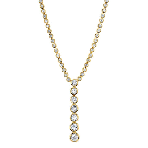 Shy Creation Lariat Diamond Necklace-Shy Creation Lariat Diamond Necklace - SC55024077