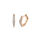 Shy Creation Mini Hoop Diamond Earrings-Shy Creation Mini Hoop Diamond Earrings - SC22007952