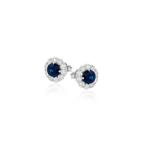 Simon G Sapphire Diamond Earrings-Simon G Sapphire Diamond Earrings -