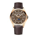 Vacheron Constantin Fiftysix Complete Calendar-Vacheron Constantin Fiftysix® Complete Calendar in a 40mm rose gold case with brown dial on leather strap, featuring a complete calendar, moon phase and automatic movement.