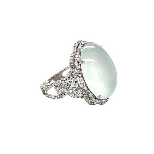 White jade engagement deals rings