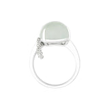 White Jade Gourd Ring-White Jade Gourd Ring - ORNEL00646