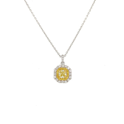 Yellow Diamond Necklace-Yellow Diamond Necklace - DNUJD00430