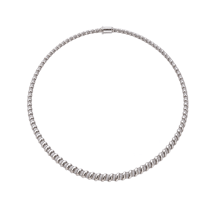 18K Omega Weave Necklace - 8NBRI02758