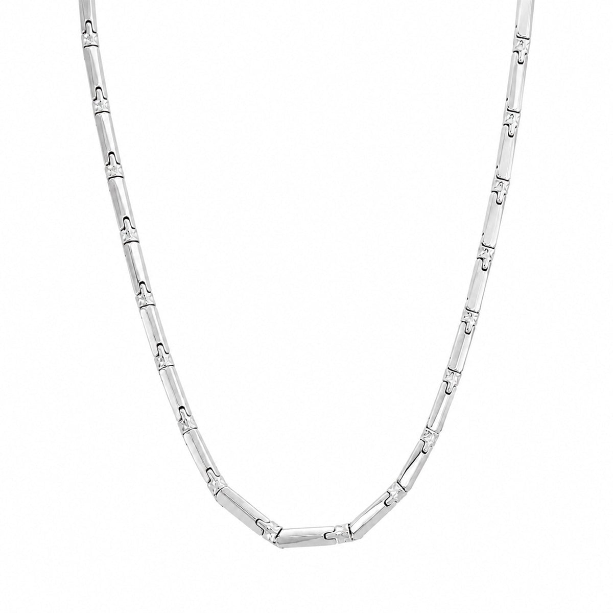 18K White Gold Chain Necklace 26"