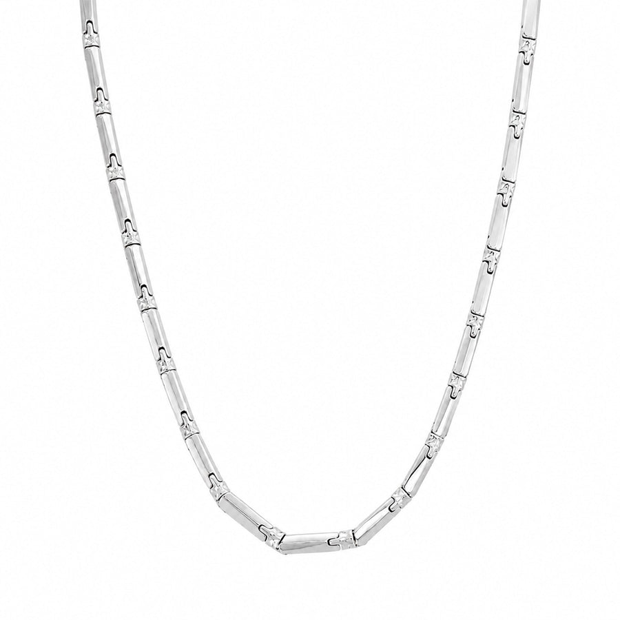 18K White Gold Chain Necklace 26"