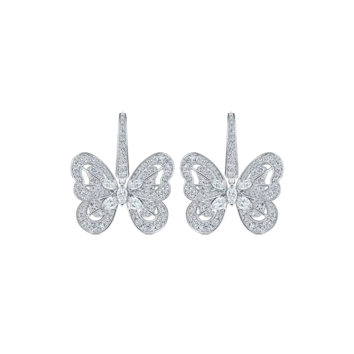 De Beers Portraits of Nature Butterfly Earrings