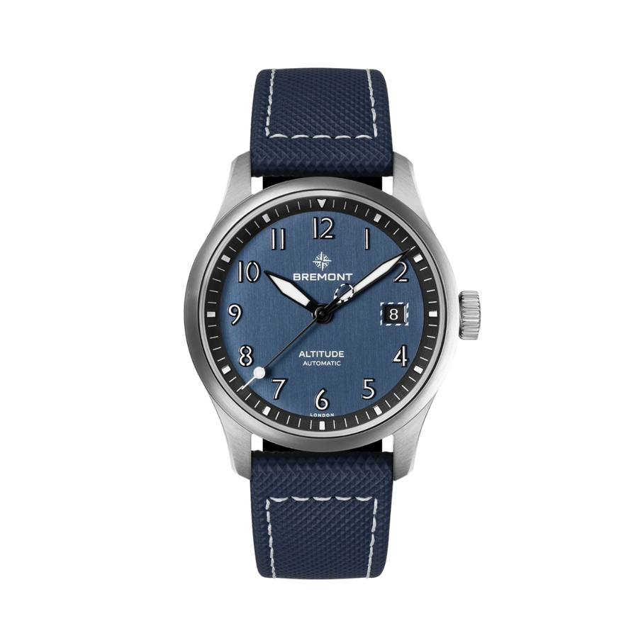 Bremont Altitude 39mm Date Steel Blue Leather