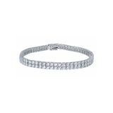 2-Row Diamond Bracelet-2 - Row Diamond Bracelet - DBTIJ02428
