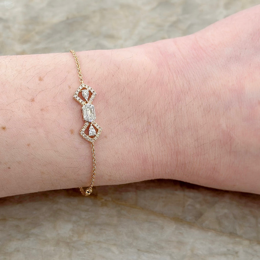 Diamond Bow Bracelet