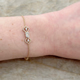 Diamond Bow Bracelet-Diamond Bow Bracelet