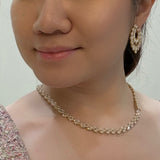 Marquise Cut Diamond Double Hoop Earrings-Marquise Cut Diamond Double Hoop Earrings