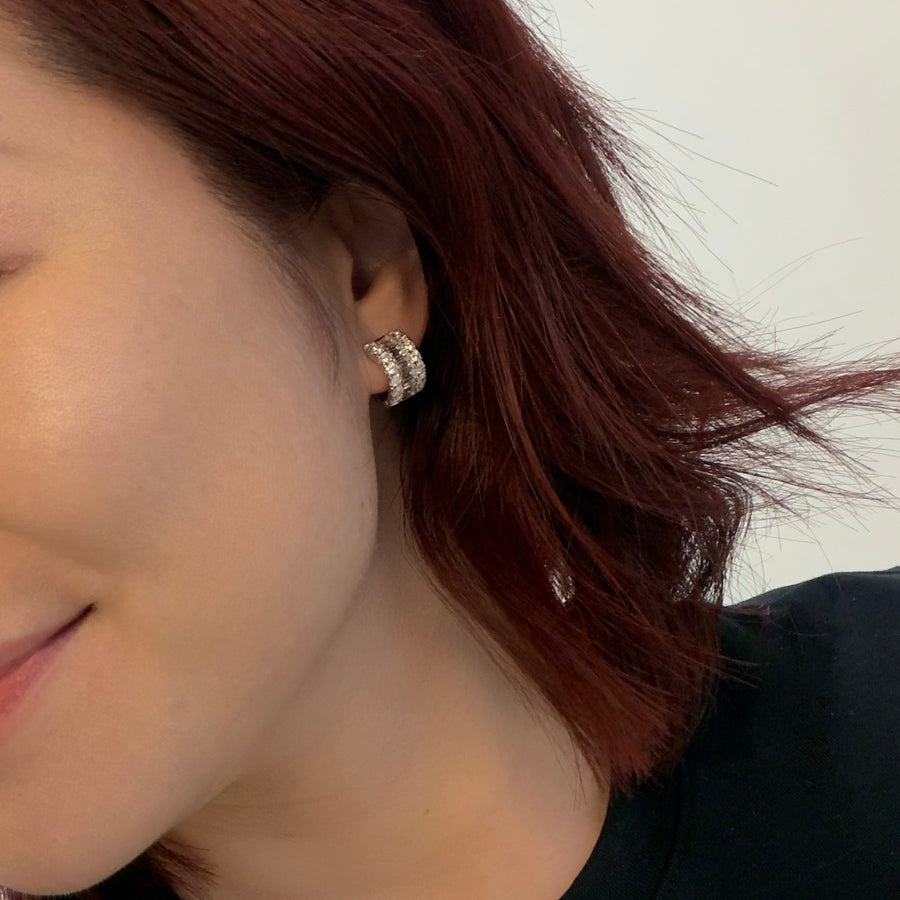 Diamond Huggie Earrings