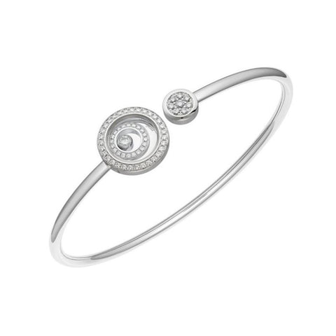 Chopard Happy Spirit Bangle-Chopard Happy Spirit Bangle in 18 karat white gold with diamonds.