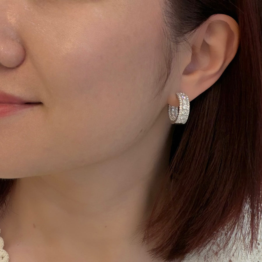 Diamond Hoop Earrings