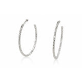 Medium Diamond Cut Gold Hoop Earrings-Medium Diamond Cut Gold Hoop Earrings