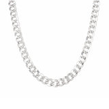 White Gold Flat Link Gold Chain 28