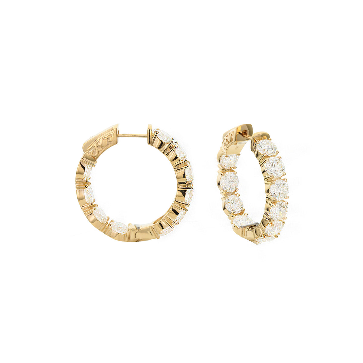 Diamond Inside-Out Hoop Earrings