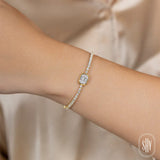 Shy Creation Diamond Baguette Bracelet 2.80 CT-Shy Creation Diamond Baguette Bracelet 2.80 CT