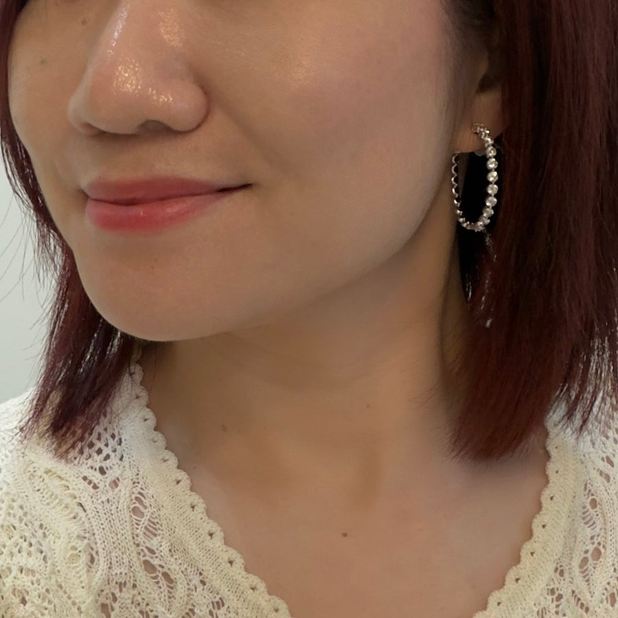 Diamond Hoop Earrings