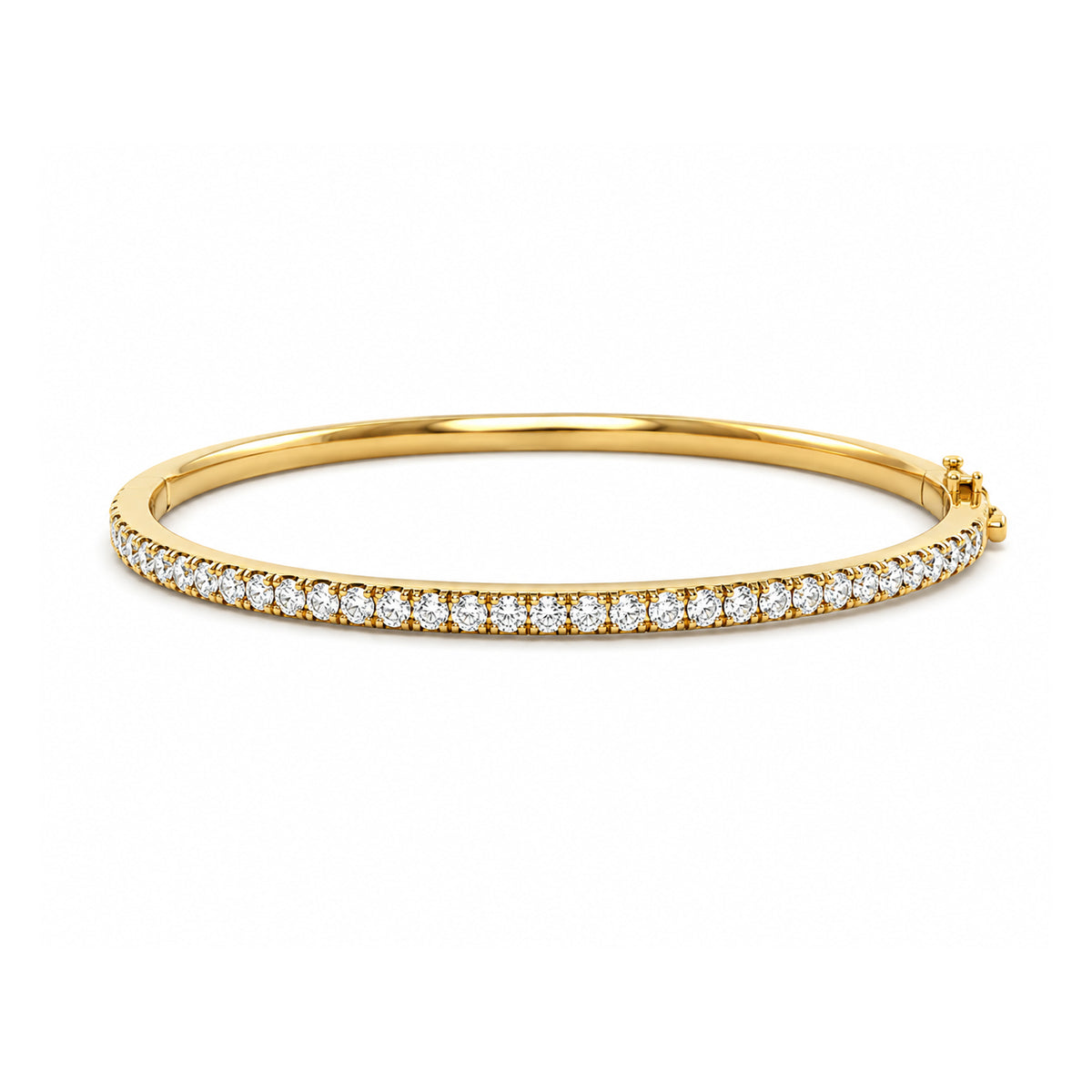 Yellow Gold Diamond Eternity Bangle