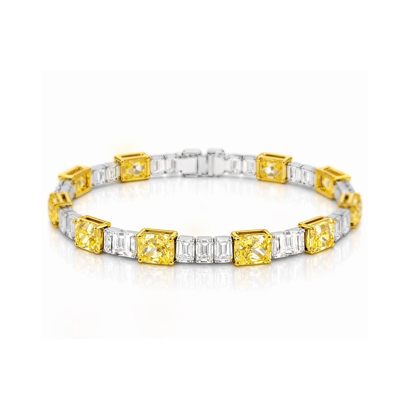 Yellow Diamond Line Bracelet-Yellow Diamond Line Bracelet