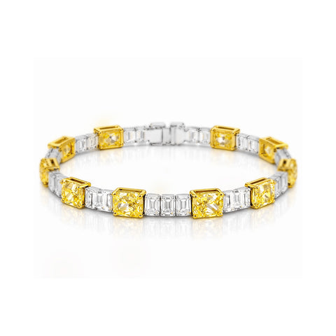 Yellow Diamond Line Bracelet-Yellow Diamond Line Bracelet
