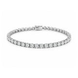 White Gold Diamond Tennis Bracelet-White Gold Diamond Tennis Bracelet