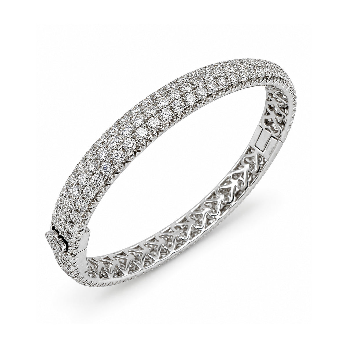 Pave Diamond Eternity Bangle