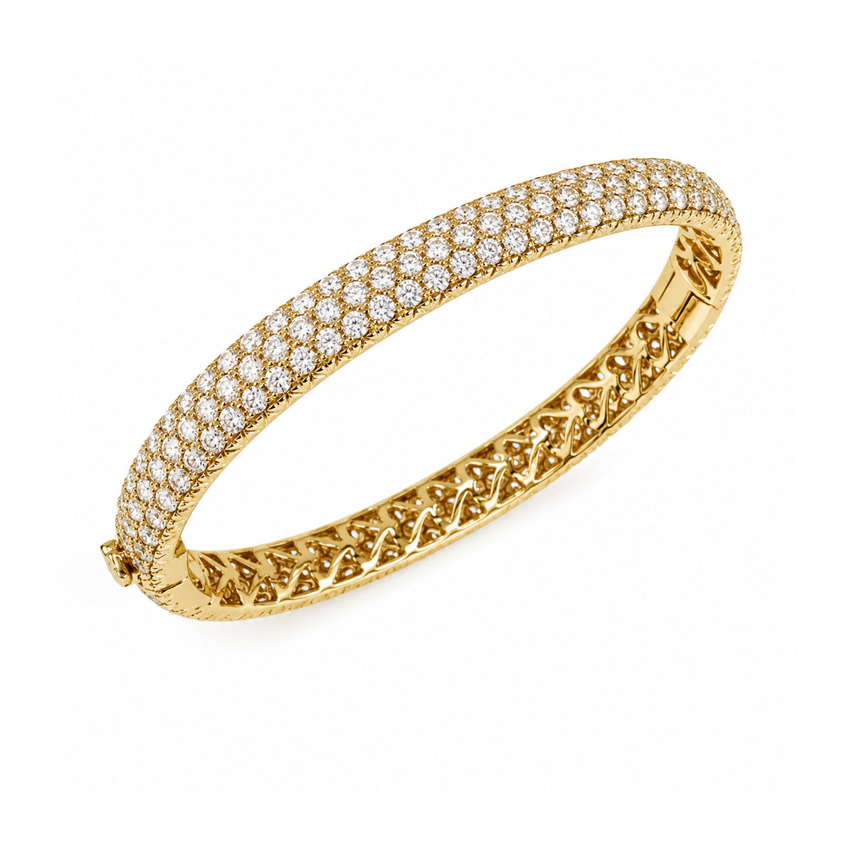 Pave Diamond Eternity Bangle