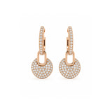 Diamond Huggie Earrings with Charms-Diamond Huggie Earrings with Charms
