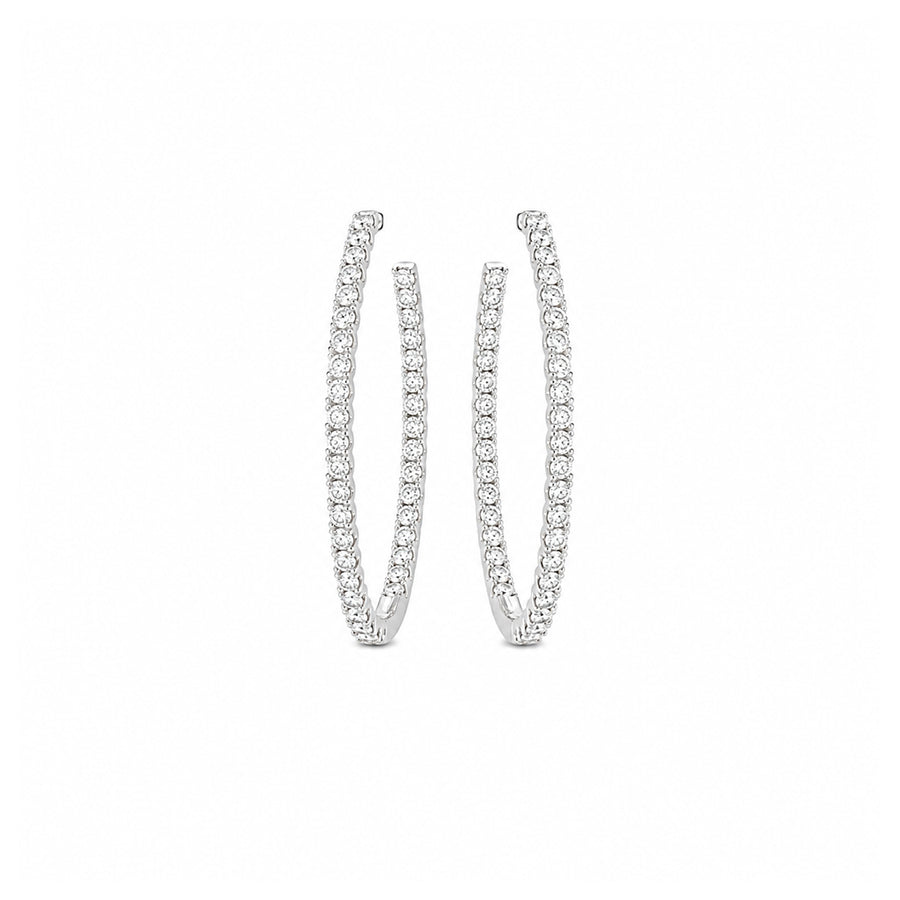 Diamond Hoop Earrings