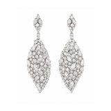 Mixed Marquise & Round Diamond Mosaic Drop Earrings-Mixed Marquise & Round Diamond Mosaic Drop Earrings