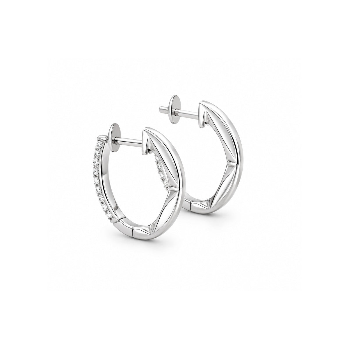 Diamond Huggie Earrings