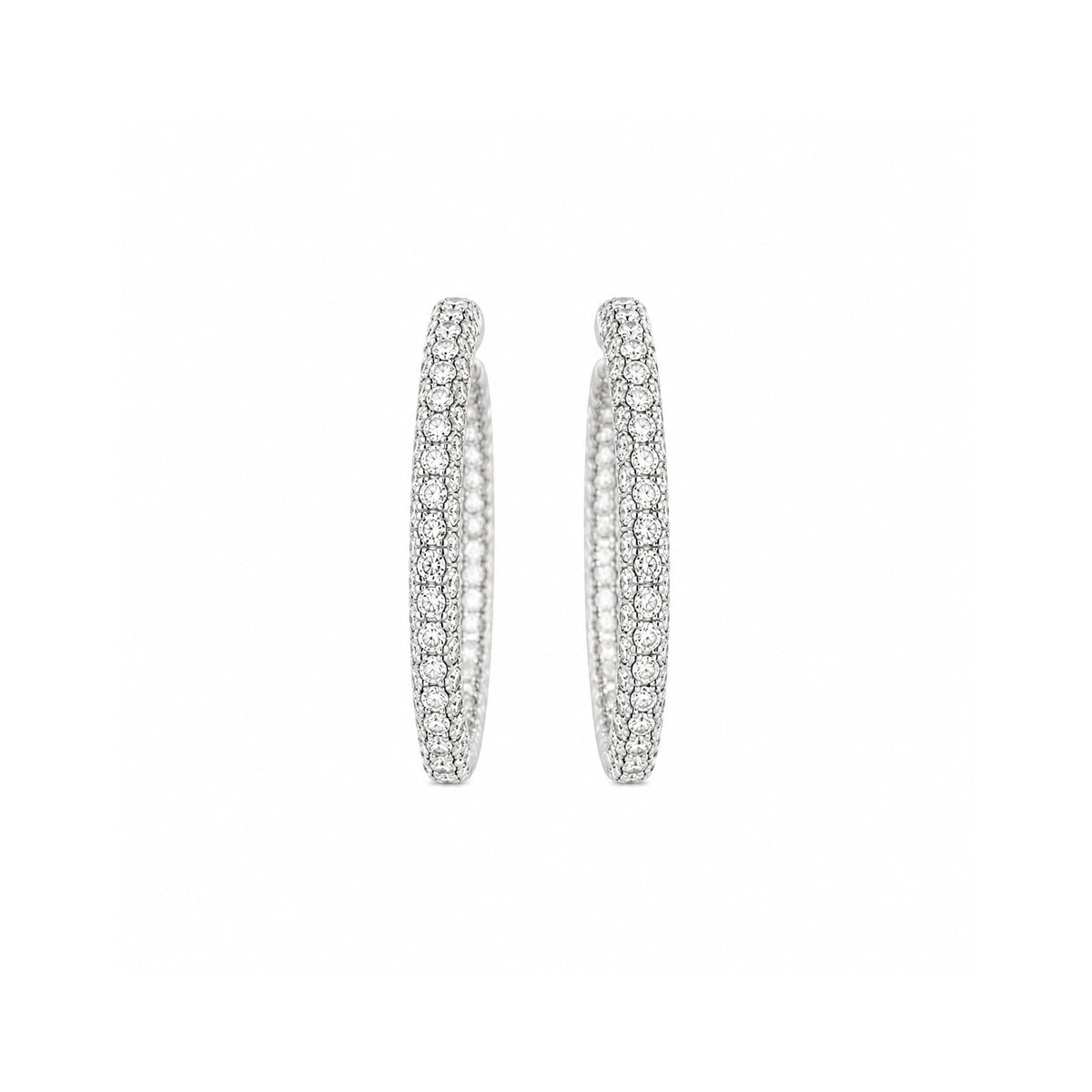 Diamond Hoop Earrings