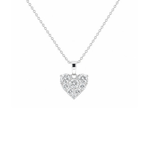Diamond Heart Pendant and Chain-Diamond Heart Pendant and Chain