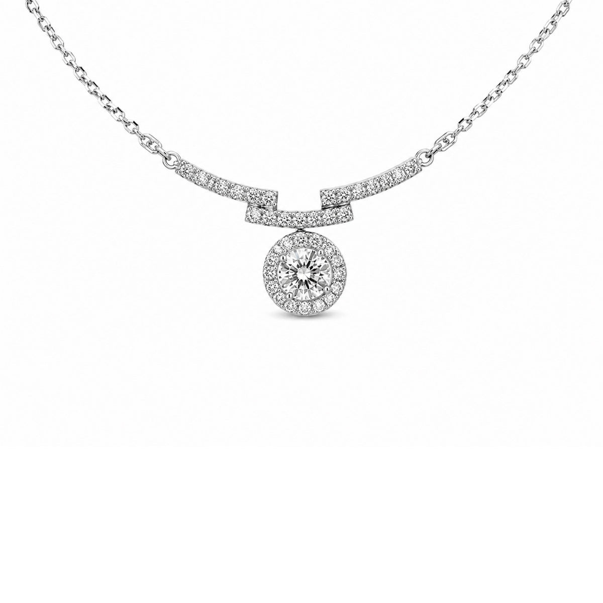 Diamond Halo Necklace