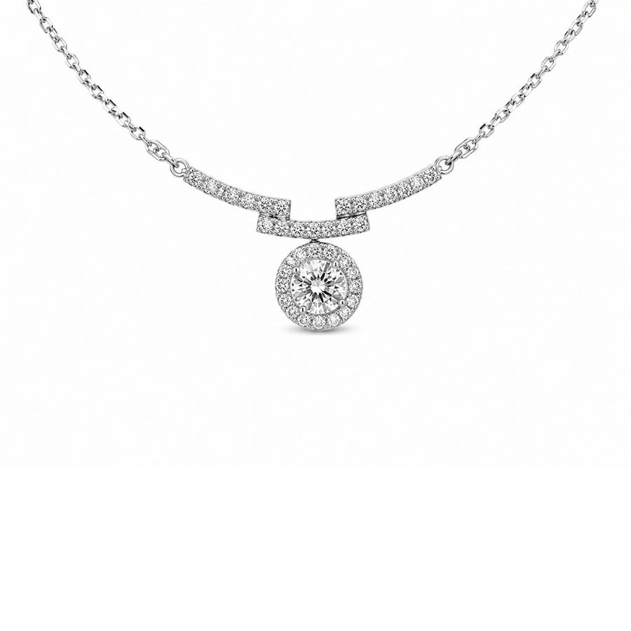 Diamond Halo Necklace