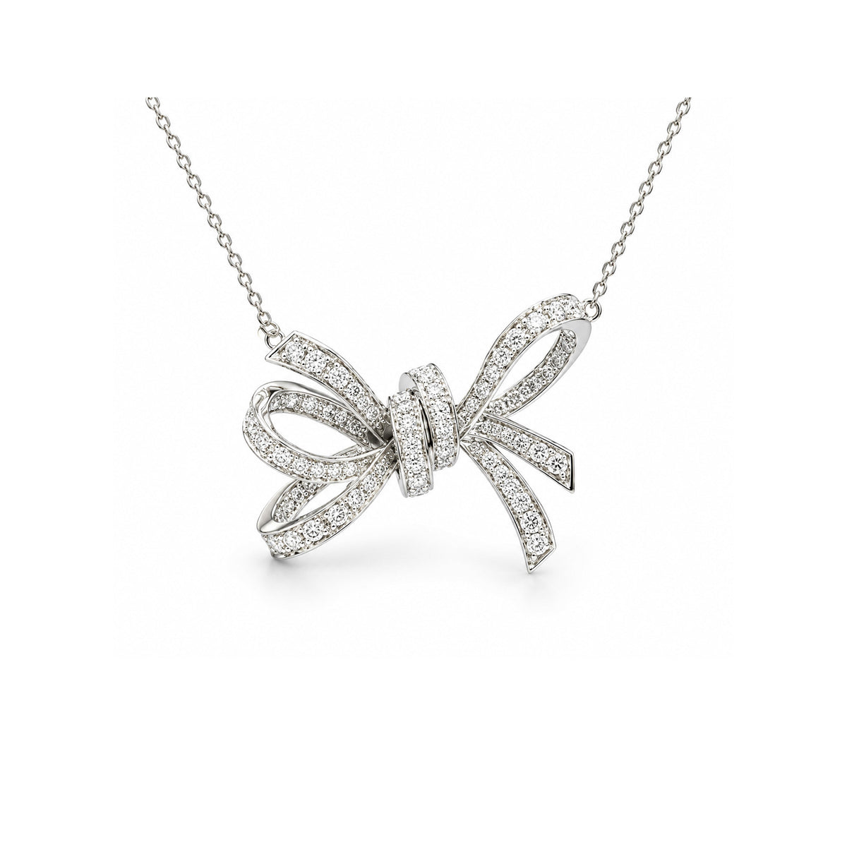 Diamond Ribbon Necklace