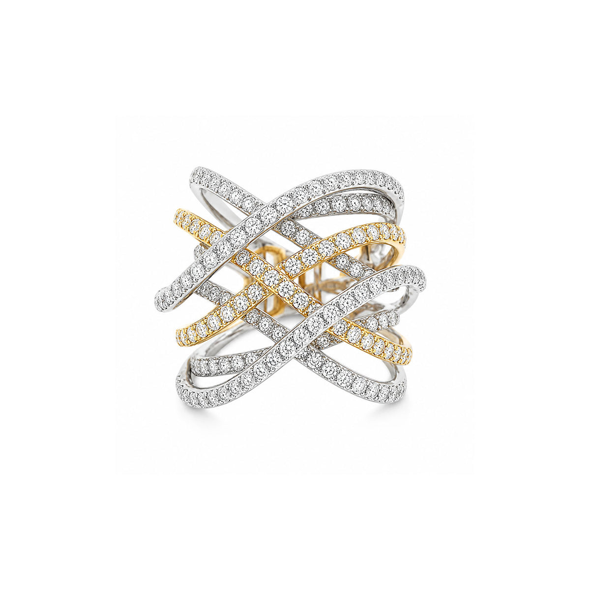 Diamond Criss Cross Ring