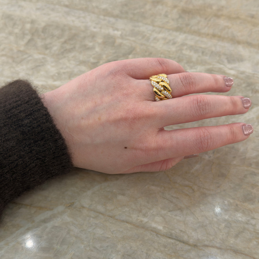 Wide Diamond Ring
