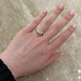 Emerald Cut Diamond 3 Stone Engagement Ring-Emerald Cut Diamond 3 Stone Engagement Ring