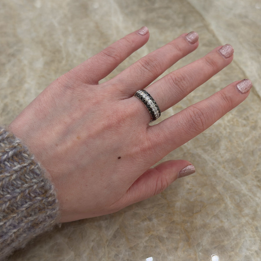 Black and White Diamond Band
